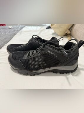 Merrell Men's Black Mesh Trail Sneakers Select Wet Grip